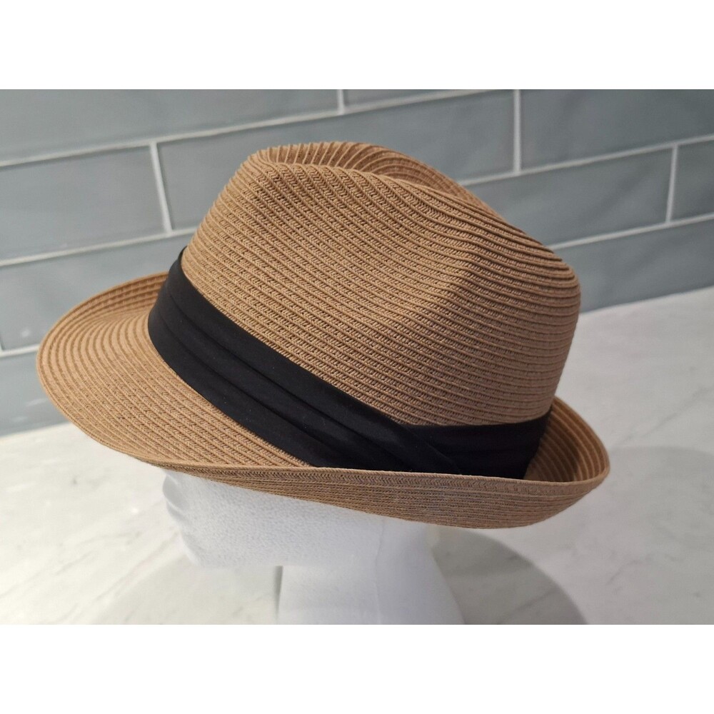 NEW~FURTALK Women's Natural Fiber Banded Fedora Summer Hat Size M/L